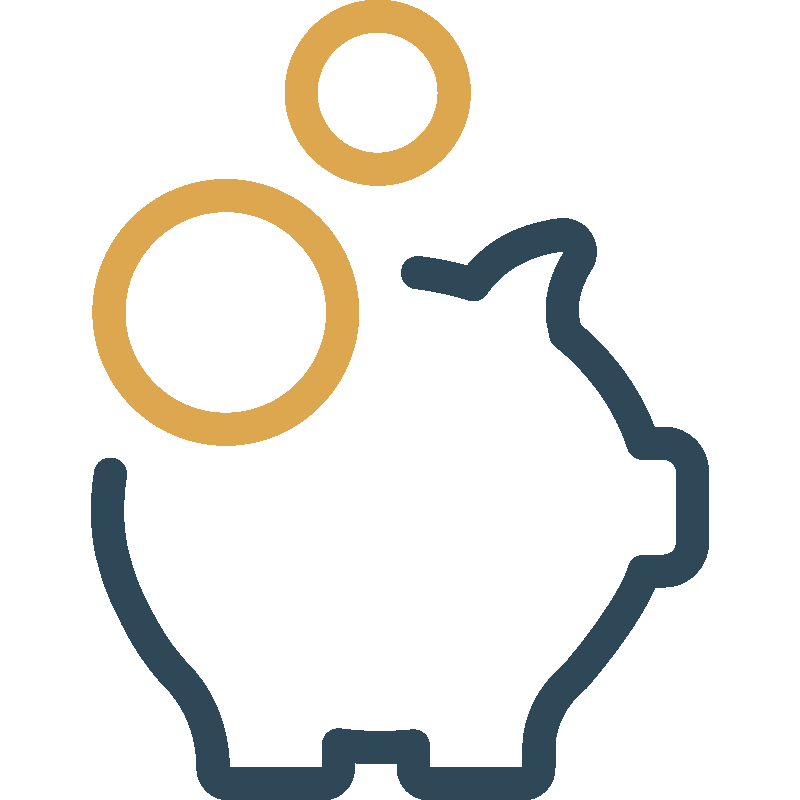 Calculator icon representing financial planning services