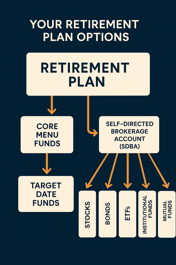 Diagram showing how an SDBA works as a window to more investments